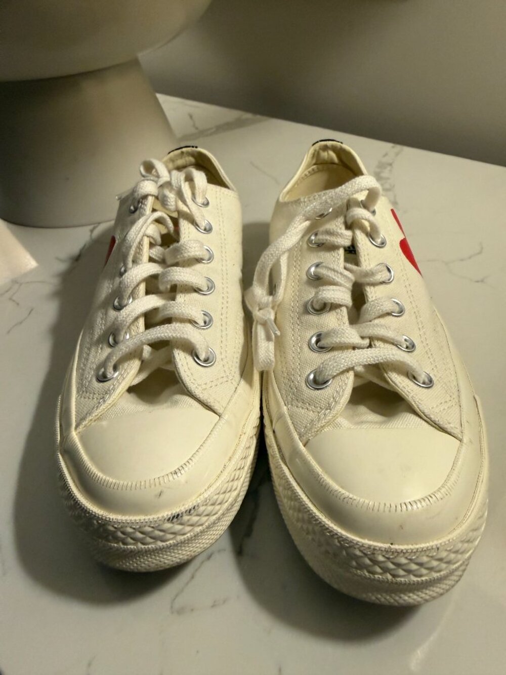 Comme Des Garcons PLAY Unisex Chuck Taylor Lace Up Sneakers - Picture 2 of 6